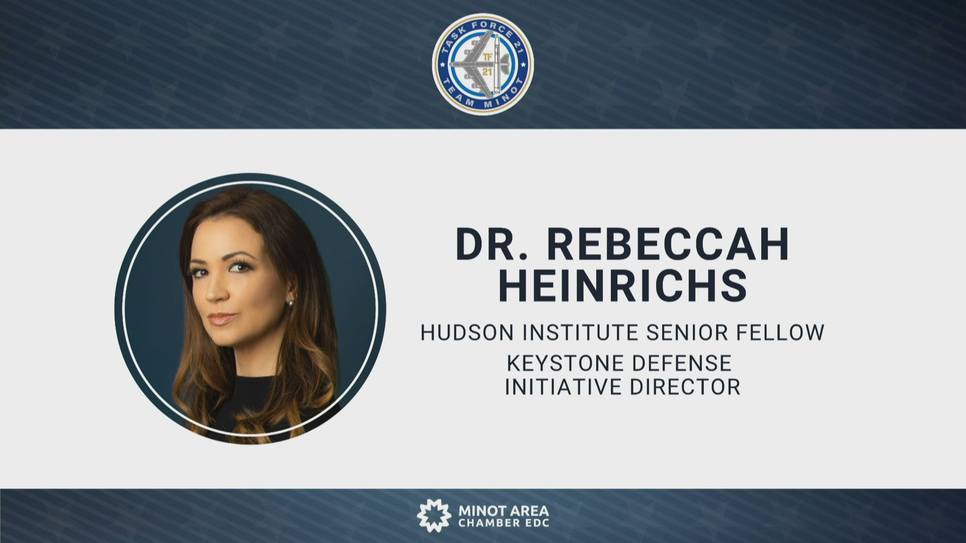 Watch Dr. Rebeccah Heinrichs on Strategic Deterrence | Task Force 21 ND Nuclear Symposium | Minot, ND